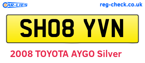 SH08YVN are the vehicle registration plates.
