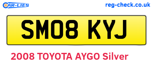 SM08KYJ are the vehicle registration plates.