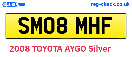 SM08MHF are the vehicle registration plates.