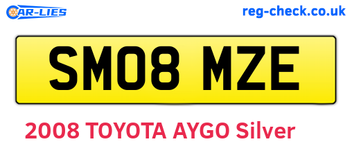 SM08MZE are the vehicle registration plates.