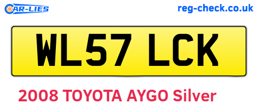 WL57LCK are the vehicle registration plates.
