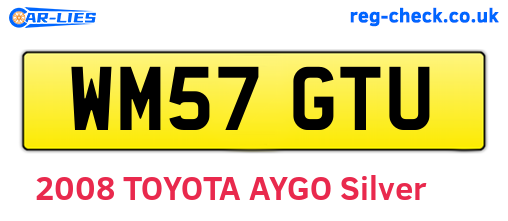 WM57GTU are the vehicle registration plates.