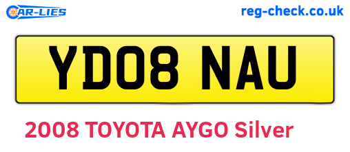 YD08NAU are the vehicle registration plates.