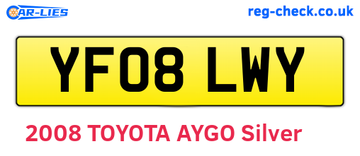 YF08LWY are the vehicle registration plates.