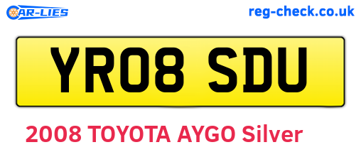 YR08SDU are the vehicle registration plates.