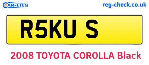 R5KUS are the vehicle registration plates.