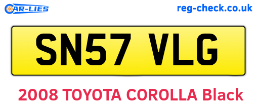 SN57VLG are the vehicle registration plates.