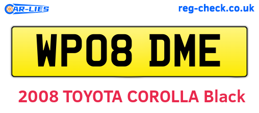 WP08DME are the vehicle registration plates.