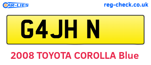 G4JHN are the vehicle registration plates.