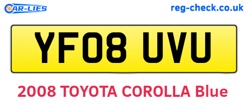 YF08UVU are the vehicle registration plates.