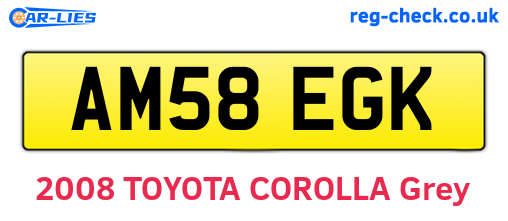 AM58EGK are the vehicle registration plates.