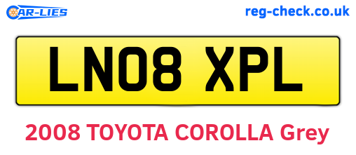 LN08XPL are the vehicle registration plates.