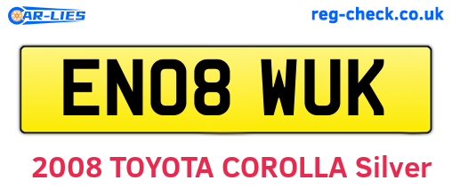 EN08WUK are the vehicle registration plates.