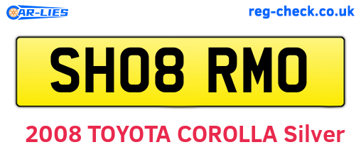 SH08RMO are the vehicle registration plates.