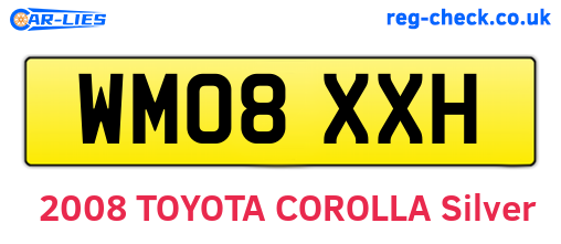 WM08XXH are the vehicle registration plates.