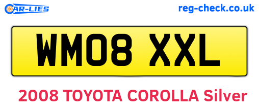 WM08XXL are the vehicle registration plates.
