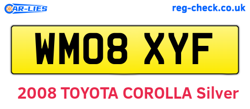 WM08XYF are the vehicle registration plates.