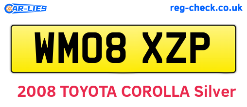 WM08XZP are the vehicle registration plates.