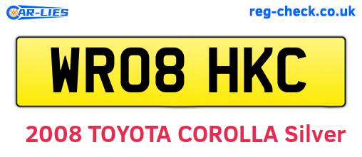 WR08HKC are the vehicle registration plates.