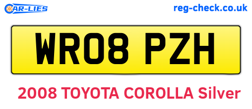 WR08PZH are the vehicle registration plates.