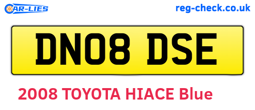 DN08DSE are the vehicle registration plates.