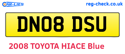 DN08DSU are the vehicle registration plates.