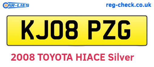 KJ08PZG are the vehicle registration plates.