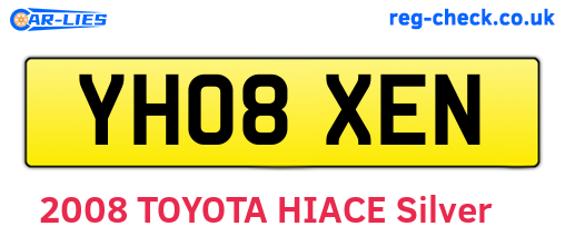 YH08XEN are the vehicle registration plates.