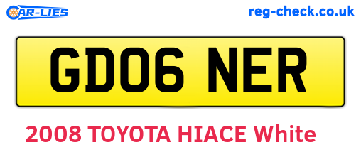 GD06NER are the vehicle registration plates.