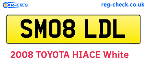 SM08LDL are the vehicle registration plates.