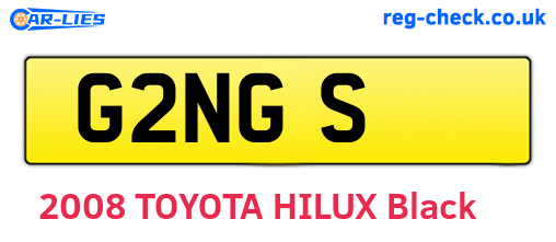 G2NGS are the vehicle registration plates.
