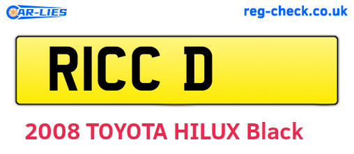 R1CCD are the vehicle registration plates.