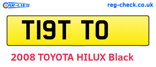 T19TTO are the vehicle registration plates.