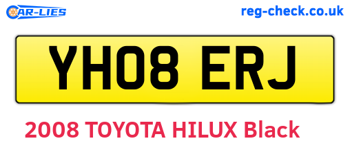 YH08ERJ are the vehicle registration plates.