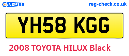 YH58KGG are the vehicle registration plates.