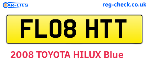 FL08HTT are the vehicle registration plates.