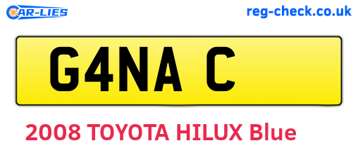 G4NAC are the vehicle registration plates.