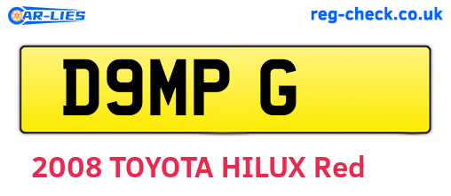 D9MPG are the vehicle registration plates.