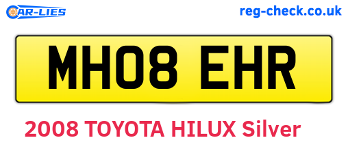 MH08EHR are the vehicle registration plates.