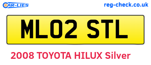 ML02STL are the vehicle registration plates.