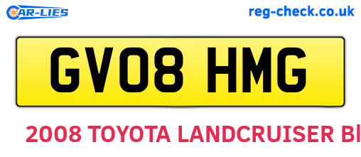 GV08HMG are the vehicle registration plates.