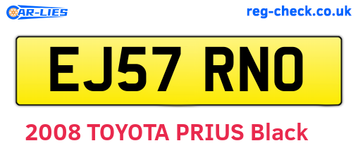 EJ57RNO are the vehicle registration plates.