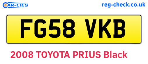 FG58VKB are the vehicle registration plates.