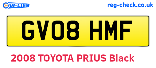 GV08HMF are the vehicle registration plates.