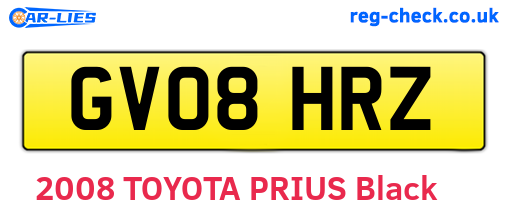 GV08HRZ are the vehicle registration plates.