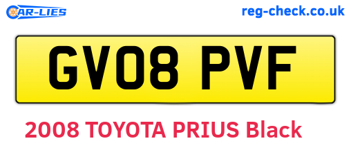 GV08PVF are the vehicle registration plates.