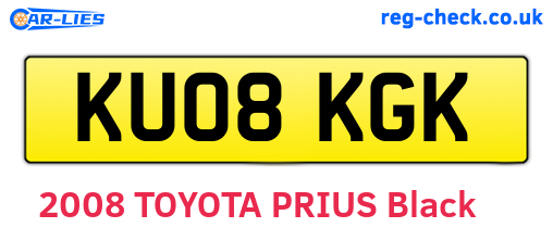 KU08KGK are the vehicle registration plates.