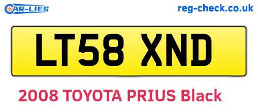 LT58XND are the vehicle registration plates.