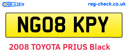 NG08KPY are the vehicle registration plates.