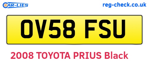 OV58FSU are the vehicle registration plates.